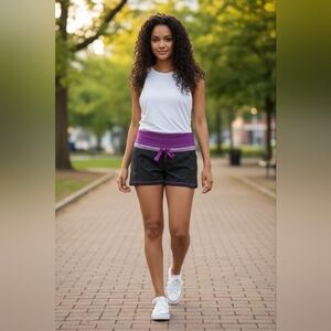 LULULEMON Purple & Black Speed Running Lined Shorts